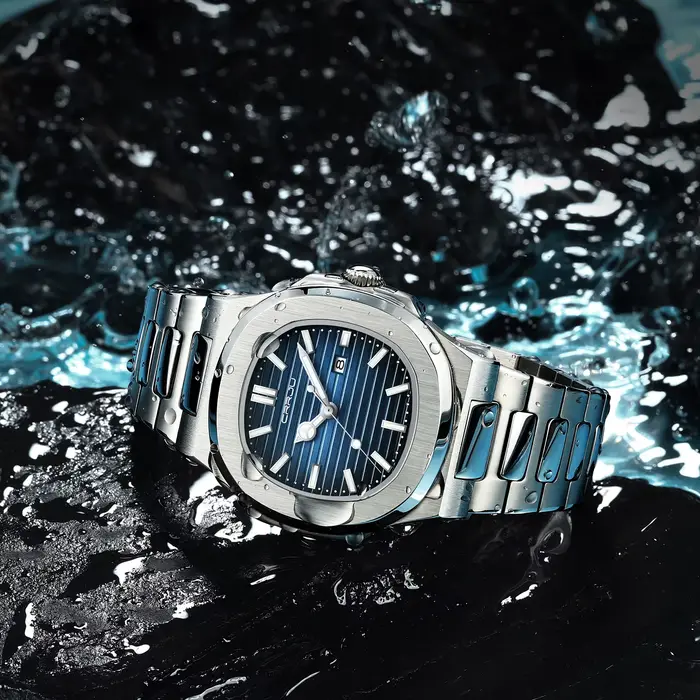 CRRJU hommes montre 2024 luxe haut marque montres à Quartz affaires Simple Ultra mince lumineux montre-bracelet