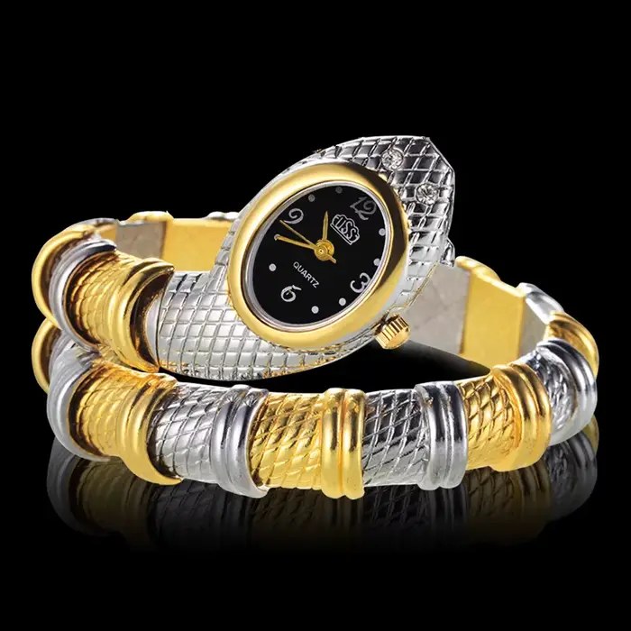Montre de luxe pour femmes, en or, à la mode