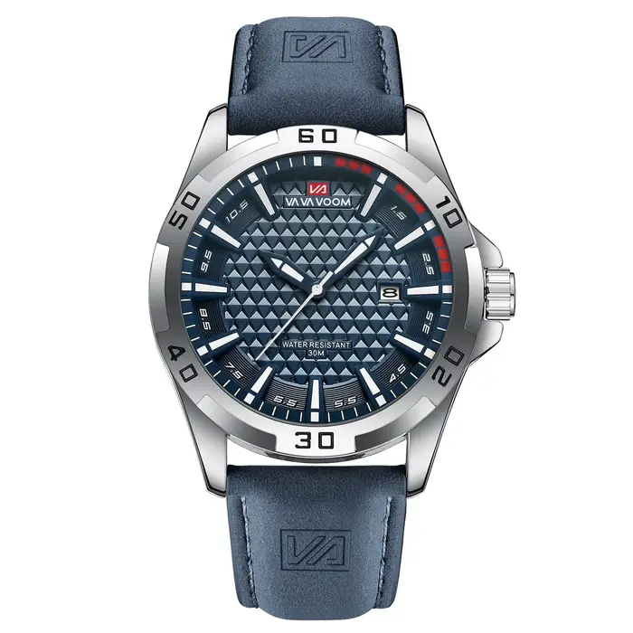 Montre-bracelet Quartz VA VA VOOM Style Militaire Décontracté pour Hommes Occasions Spéciales Robuste Polyvalente