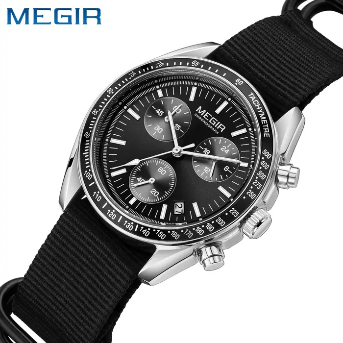 MEGIR Quartz chronographe montres hommes étanche Sport montre-bracelet