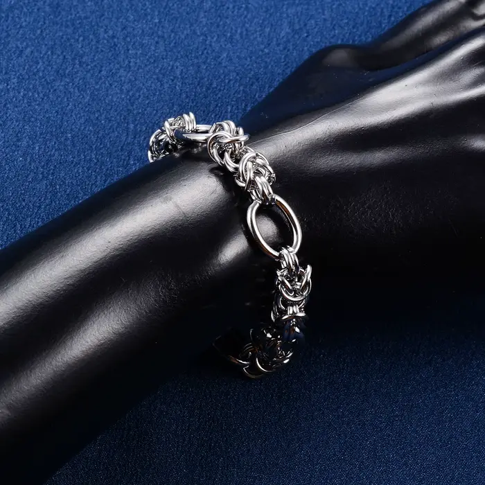 Bracelet à nœud Punk en acier inoxydable de 10mm