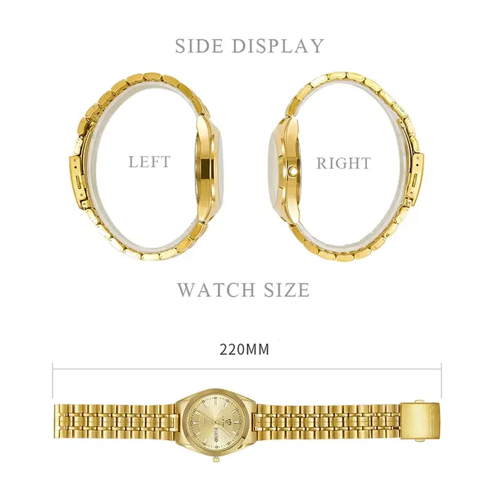 Nouvelle montre pour femme Quartz haut marque de mode en acier inoxydable or heure Date étanche montre-bracelet dames horloge Relogio Feminino