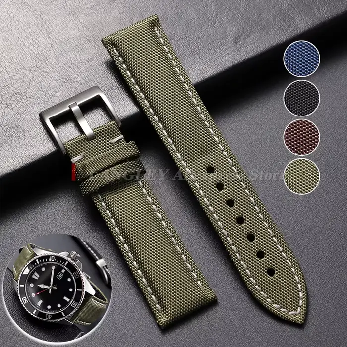 Bracelet de montre en Nylon véritable voile pour Omega