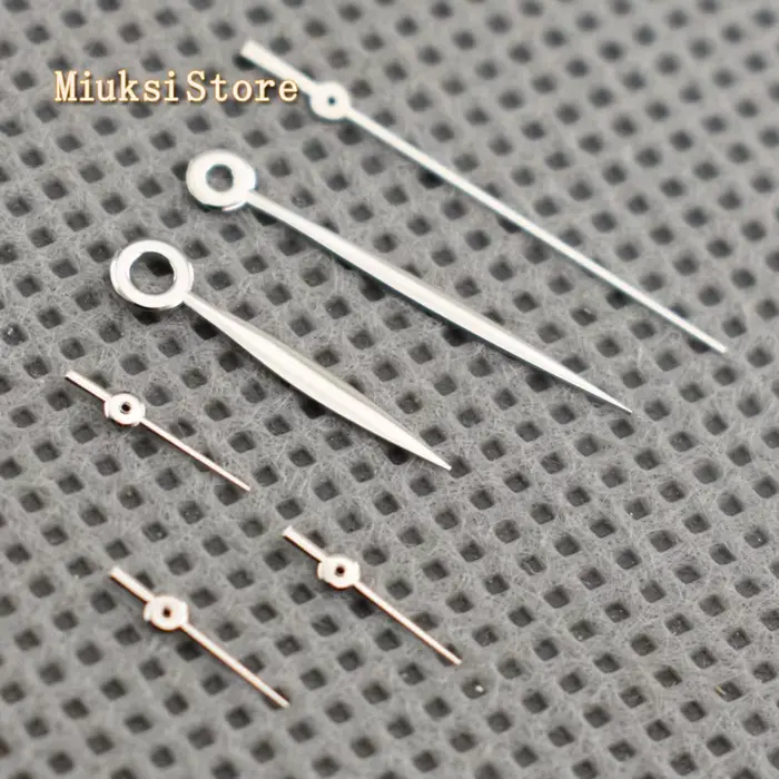 Parhéritage-Kit d'aiguilles de montre argentées et bleues