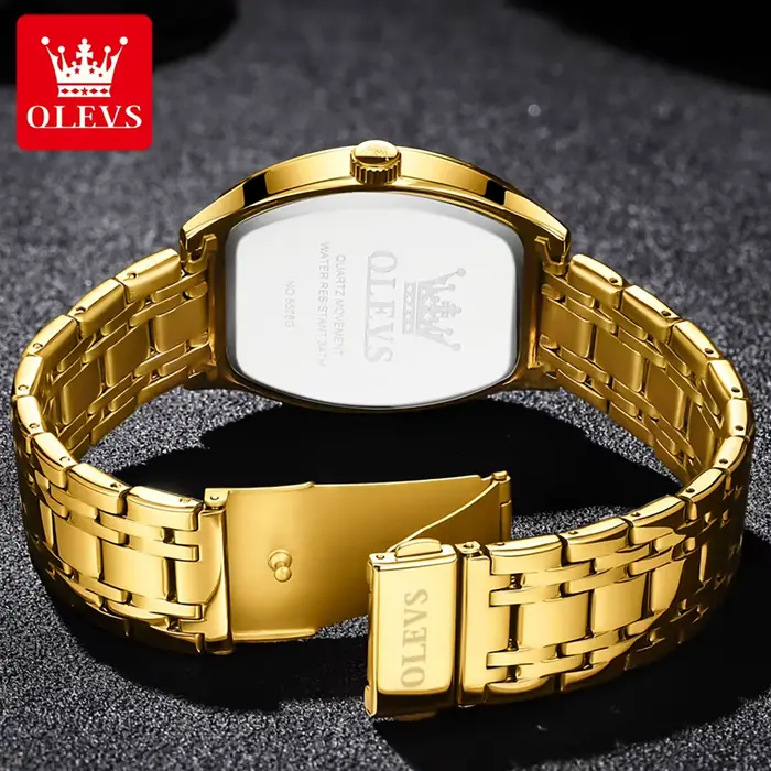 OLEVS hommes montres de luxe Tonneau Original haut marque montre à Quartz