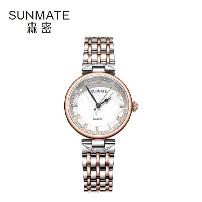 Montre à bracelet en acier inoxydable de marque à succès pour femmes Cadeau de luxe