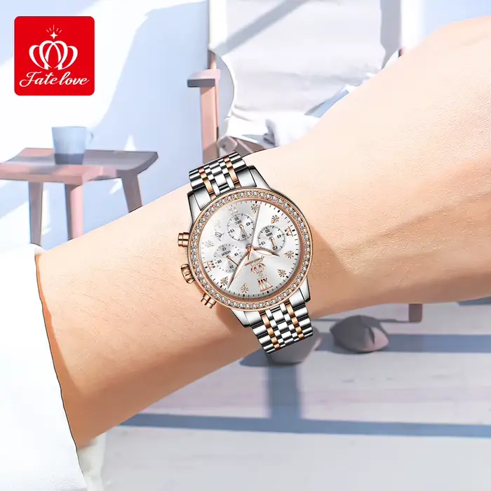 Fate Love-Montre à quartz étanche pour femme, marque décontractée, FL881