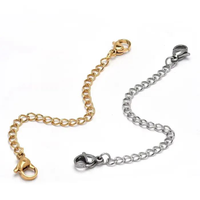 Extensions de chaîne en acier inoxydable 316L pour bracelets et colliers ajustables pour homme et femme occasions spéciales création de bijoux ajustement facile et durabilité