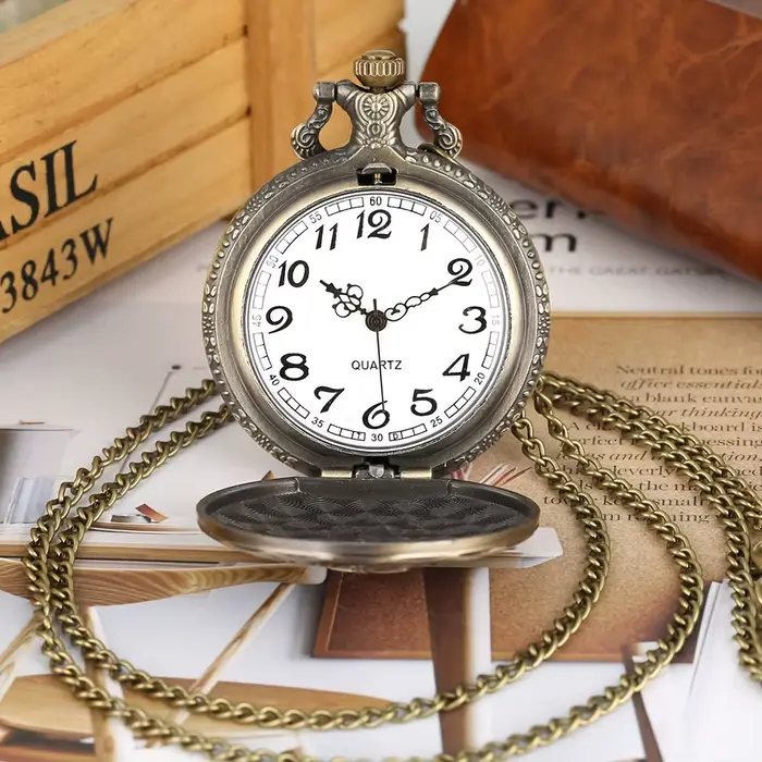 Montre de poche vintage ancien pompier gardien de la montre de poche Flori sacrée professionnelle pour homme femme occassions spéciales