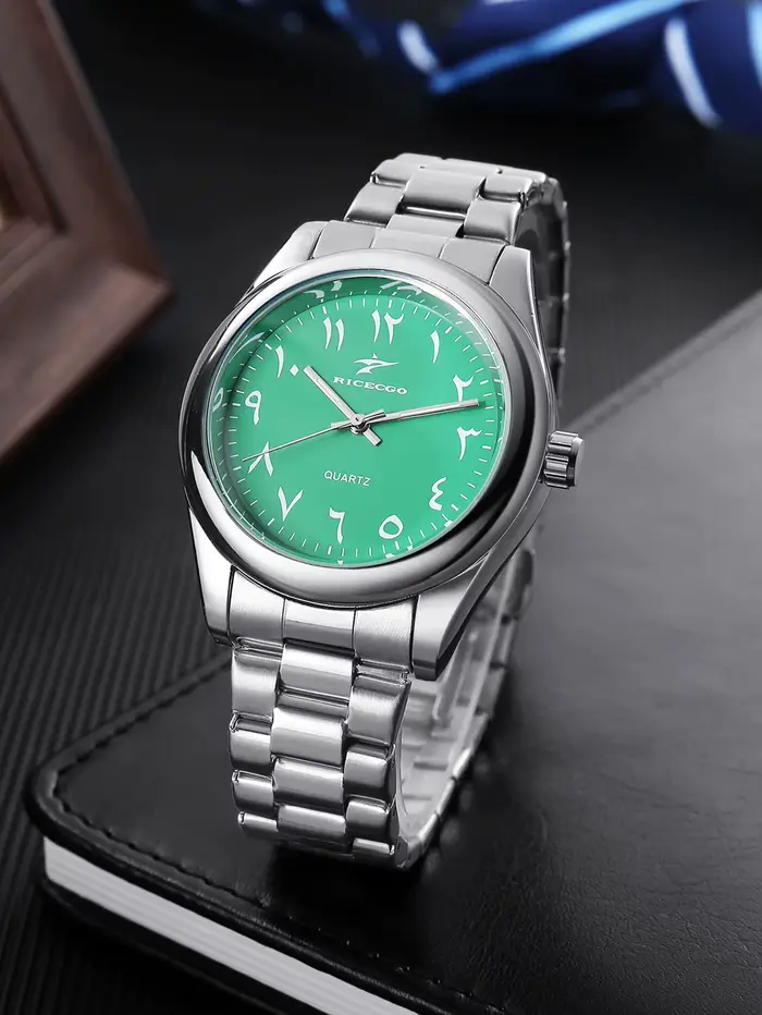 Cadran numérique arabe hommes bracelet en Acier Montre Bracelet en acier fin simple quartz montre Co