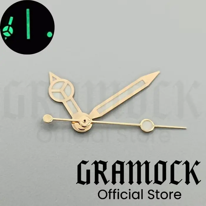 Aiguilles de montre Gramock, argent, noir, or, Rose, vert lumineux, adaptées au mouvement à Quartz R