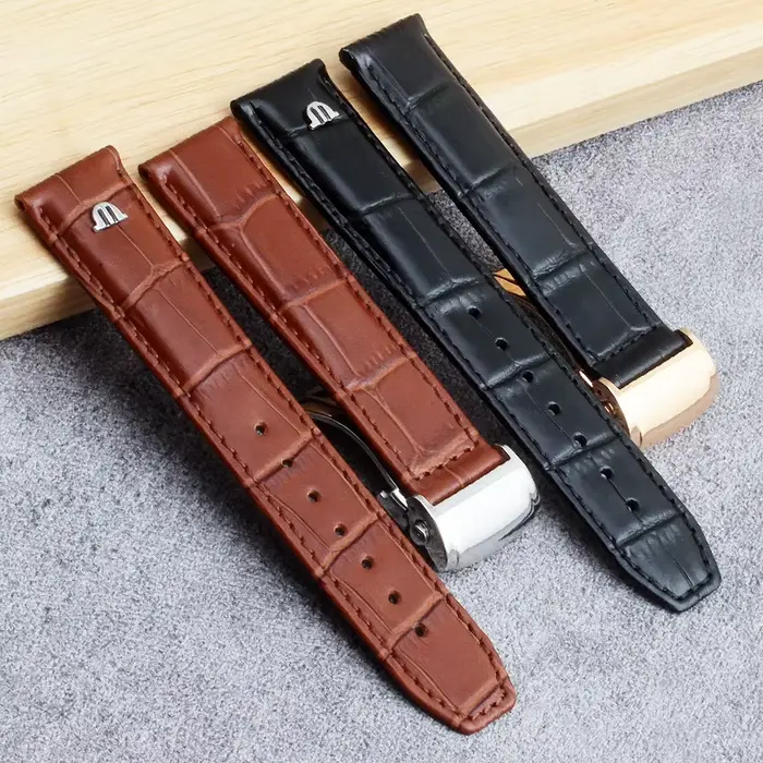 Pour Maurice Lacroix bracelet de montre en cuir véritable PT6158pt6098 noir marron 20mm 22mm