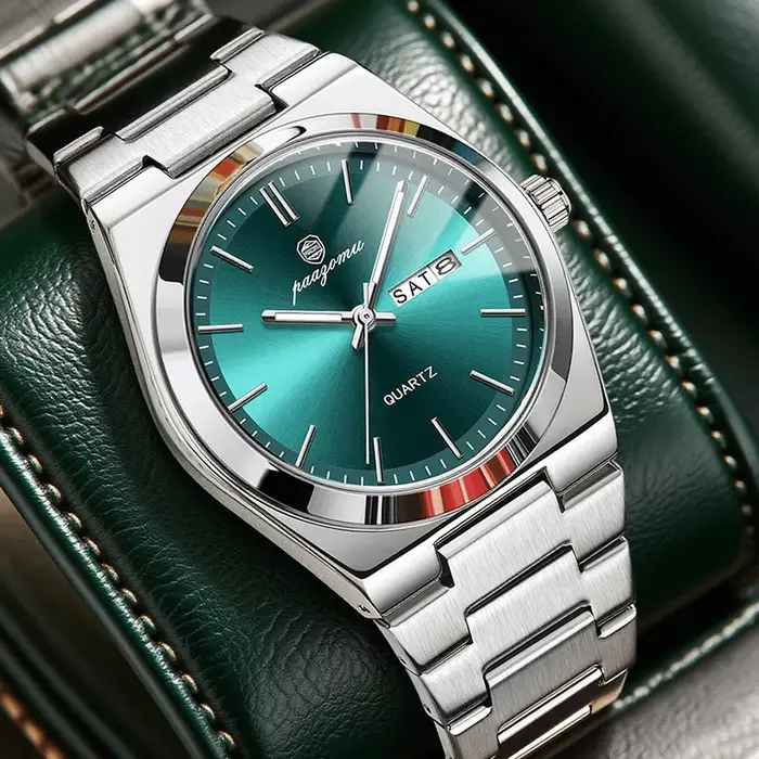 Montre élégante PAAZOMU pour femmes résistante à l'eau avec affichage de la date et de la semaine pour diverses occasions spéciales