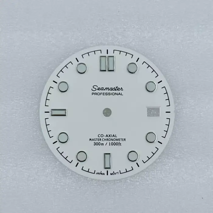 Cadran NH35 31 mm, nouveau cadran vert lumineux de style Seamaster, cadran S pour Seiko mod
