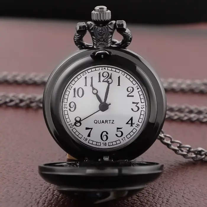 Montre de poche vintage en forme de dôme en verre avec maçonnerie mystérieuse, collier pendentif, horloge, cadeau pour homme, souvenir pour enfant, bracelet de poignet en acier inoxydable, quartz, occasion spéciale