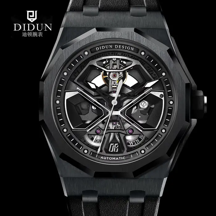 DIDUN DESIGN Nouvelle montre automatique polygonale pour homme