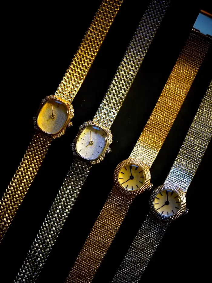 2025 nouvelle montre pour femme plaquée or 18 carats de luxe rétro diamant ellipse Vintage mouvement à quartz japonais de haute qualité