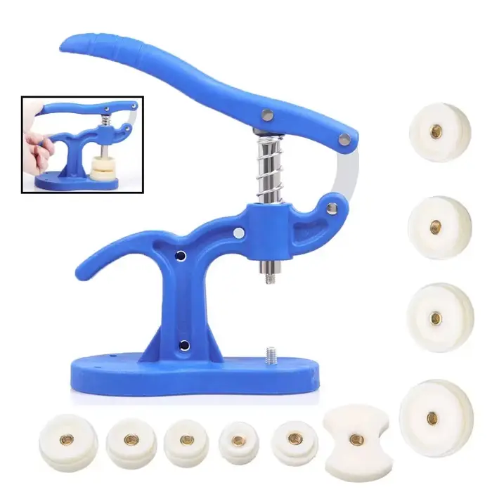 Outil de presse de réparation de pression, plus proche du dos de la montre, boîtier d'outils d'horloger, outils manuels en verre de cristal avec 12 matrices en plastique, accessoire
