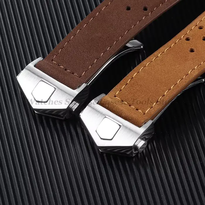 Bracelet de montre en cuir véritable pour hommes et femmes largeur 20mm 22mm 24mm compatibles avec montres intelligentes occasions spéciales