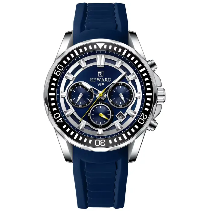 Montre homme à six aiguilles avec affichage numérique et analogique multifonctionnelle élégante et décontractée pour homme occasions spéciales