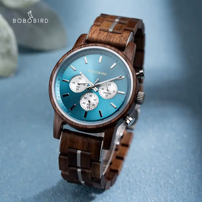 BOBO BIRD-Montre-bracelet en bois pour hommes