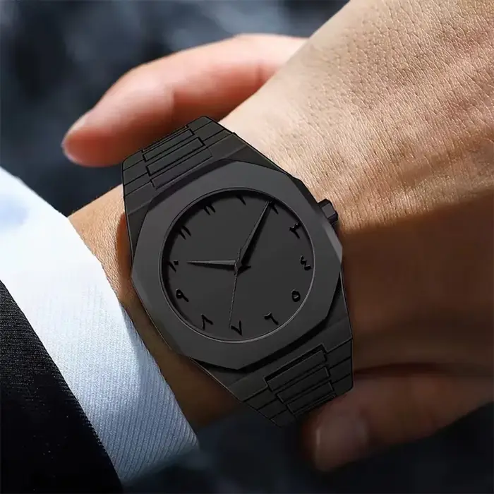 Mode 2025 simple hommes montre à quartz Casual Business PC bracelet