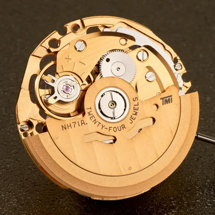 Mouvement mécanique automatique NH71 NH71A en or véritable, pièces de modification du mécanisme NH71