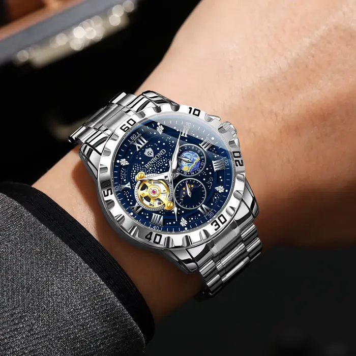 Montre-bracelet mécanique de luxe pour homme BINBOND