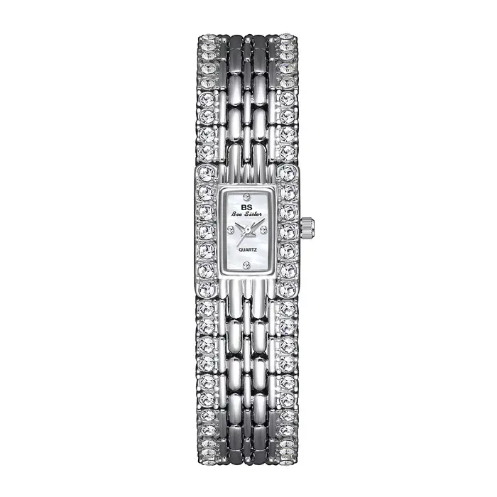 Femmes montre à Quartz Vintage or Rose argent cadran rectangulaire Reloj Mujer Orologio diamant cris
