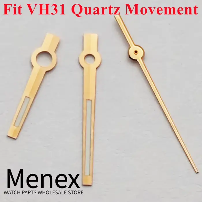 Aiguilles de montre lumineuses vertes Menex