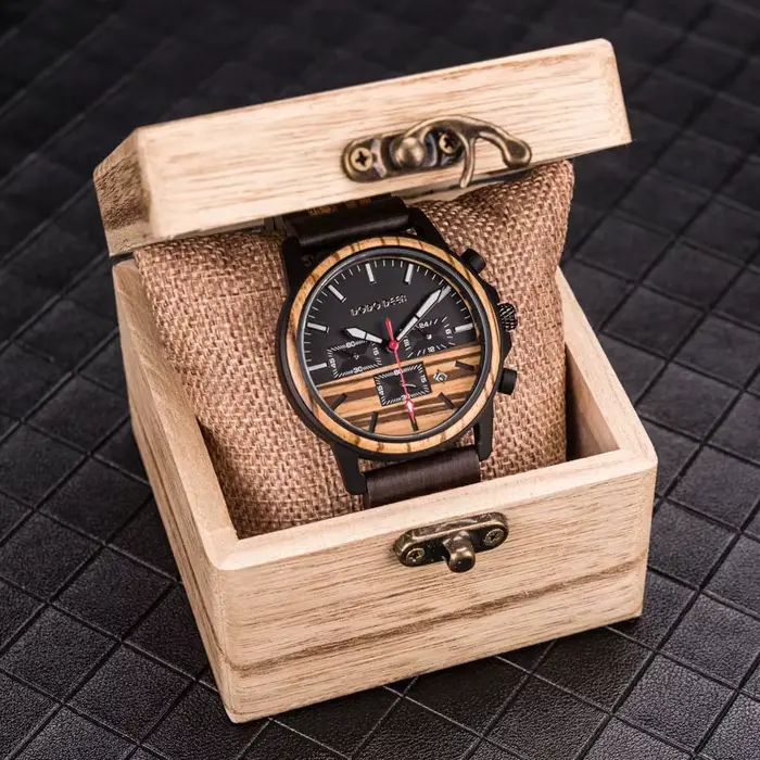 DODO DEER montre en bois pour hommes montres de luxe de marque supérieure mâle étanche lumineux main course secondes Sport cadeau pour lui