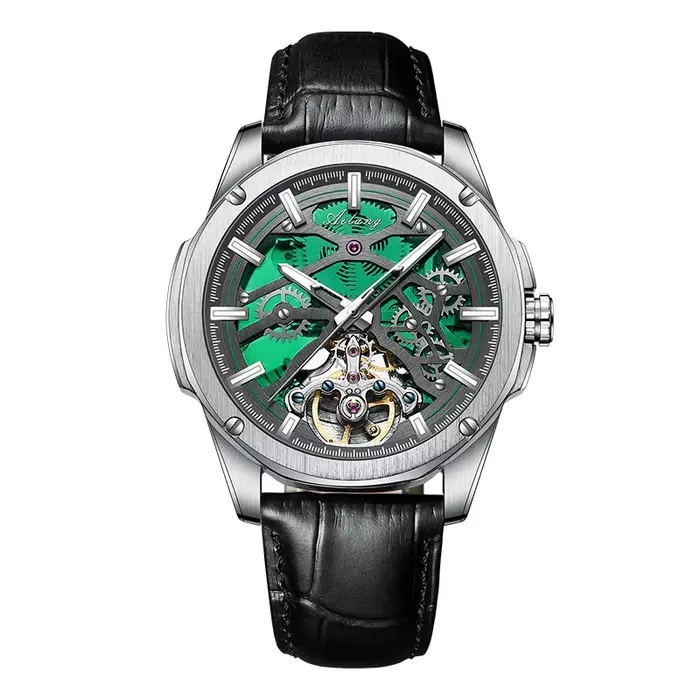 Montre mécanique automatique pour homme AILANG avec tourbillon et bracelet ajouré