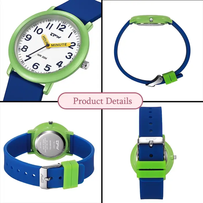 TPW montre d'apprentissage cadran coloré