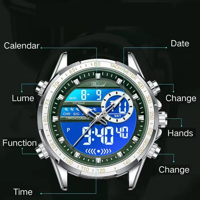 Montre à Quartz pour homme avec mouvement Miyota