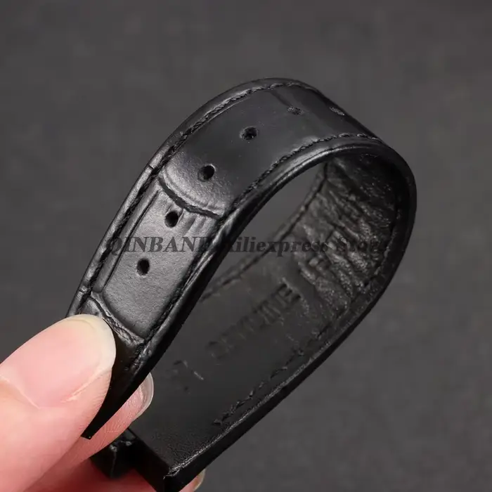 Bracelet de montre en cuir de vachette convexe pour Vacheron Constantin Overseas unisexe élégant pour homme et femme occasions spéciales et tous les jours