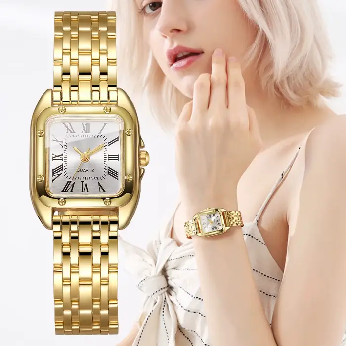 Montre à Quartz carrée de luxe pour femmes