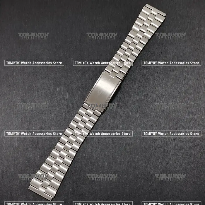 Vintage tout brosse argent acier inoxydable Bracelet de montre