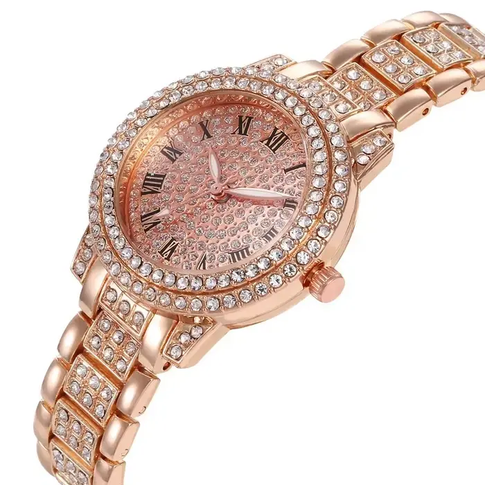Montre de luxe en strass pour femmes