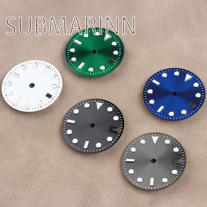 Aiguilles de cadran de montre 29 mm bleues/vertes/grises/noires/blanches
