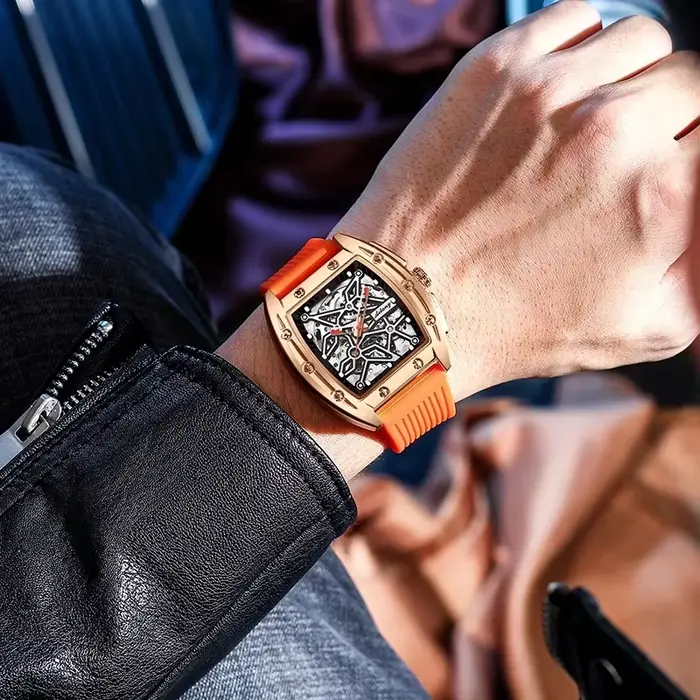 Montre mécanique de luxe Daniel Gorman en acier inoxydable avec mouvement automatique pour homme et femme occasions spéciales et activités physiques