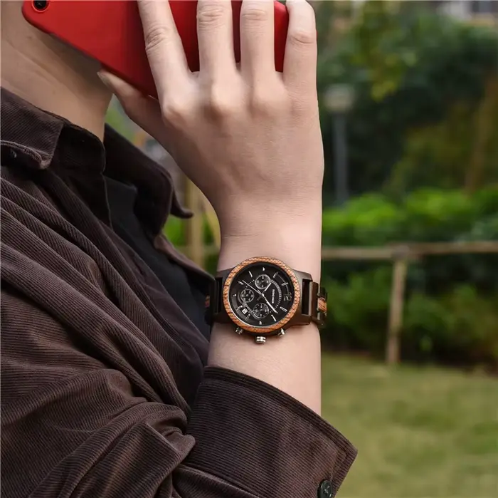 DODO DEER montre en bois pour femmes de luxe rétro lumineux avancé écologique zèbre