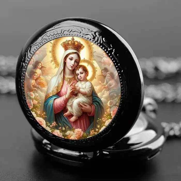 Montre de poche vintage antique avec chaîne et marqueurs de chiffres arabes pour homme et femme occasions spéciales