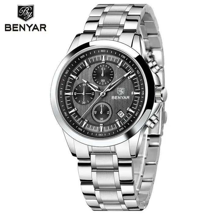 Montre BENYAR 2024 Quartz Robe Résistante à l'Eau Pour Hommes Occasions Spéciales Plongée Aventures Élégante