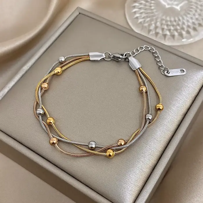 Bracelet réglable en acier inoxydable pour femmes