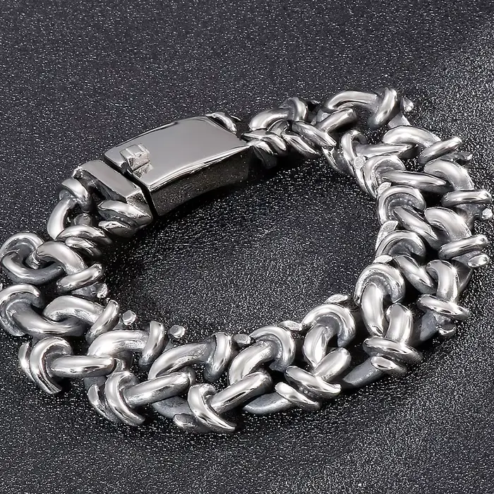 Bracelet en acier inoxydable pour hommes
