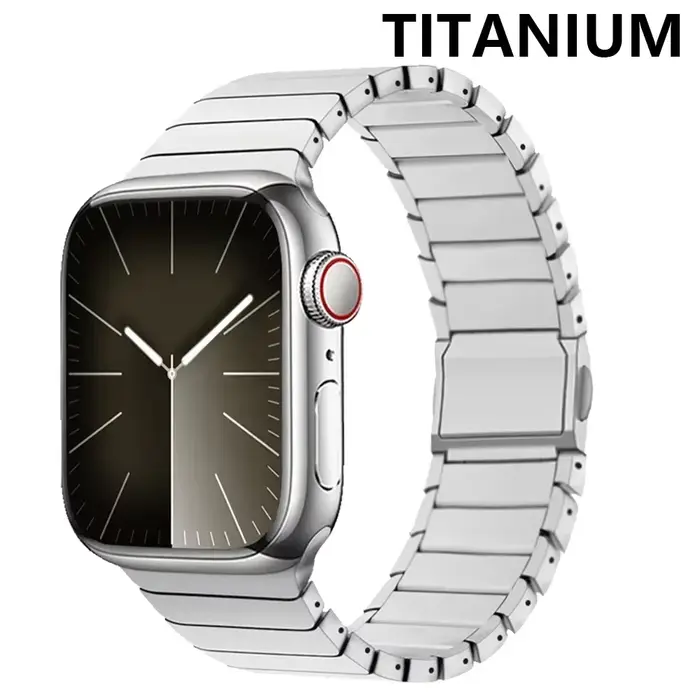 Bracelet à maillons en titane pour Apple Watch Ultra 49mm série 11 10 46mm, Bracelet magnétique pour