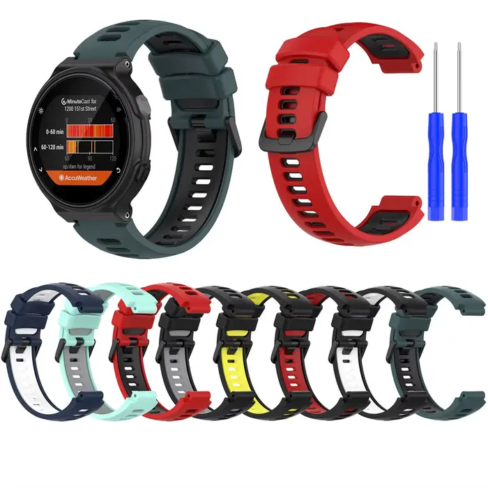 Bracelet de montre en silicone pour Garmin Forerunner 220 230 235 620 630 735XT accessoire de montre intelligente pour sportifs occassions spéciales