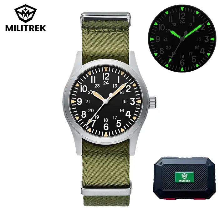 Montre MILITREK VH31 édition limitée en acier inoxydable saphir résistante à l'eau pour homme occasions spéciales