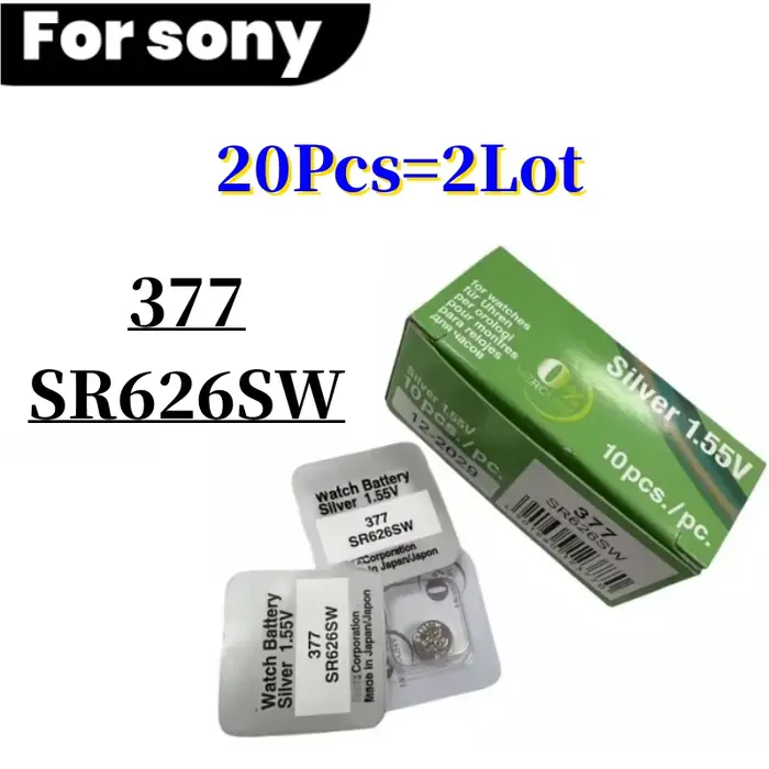 Pile alcaline pour SONY SR626SW