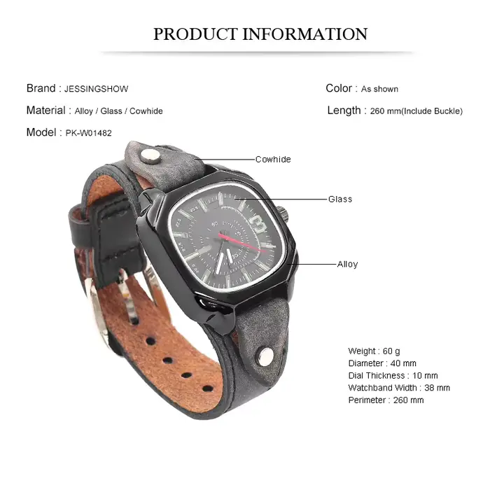 Montre à quartz vintage pour hommes
